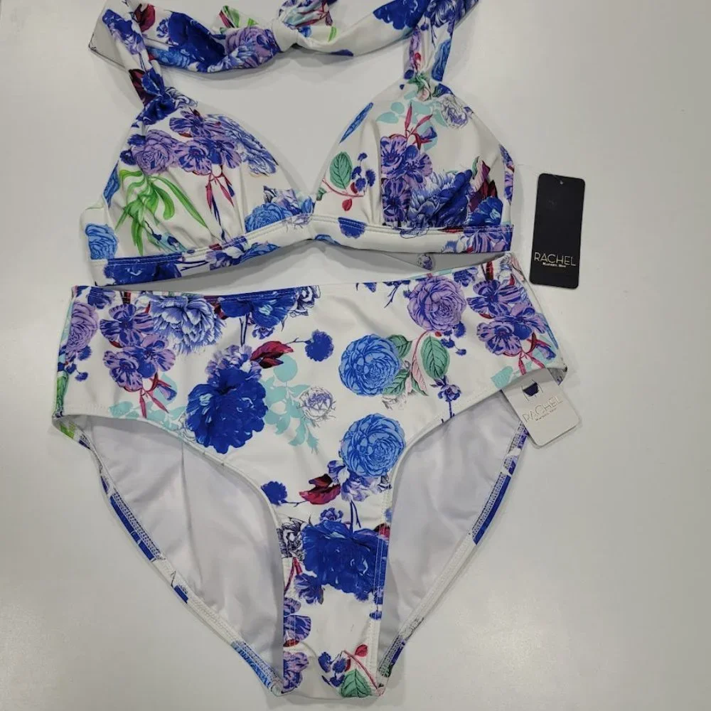 Rachel Roy Floral Halter Bikini Set Size Medium - Picture 5 of 9